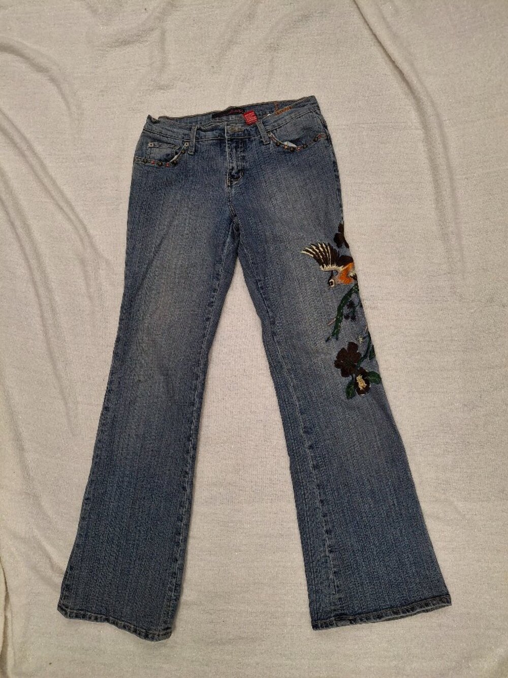 Willi Smith Y2K Embroidered Jeans - Size 6